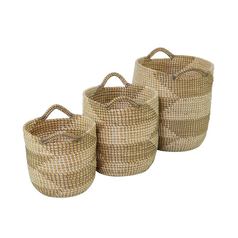 Set of 3 Seagrass Storage Baskets Natural - Olivia &#38; May, 5 of 6