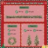 YOOCOZZ Pre-lit Christmas Artificial Tree 4-Piece Set, Garland, Wreath and Set of 2 Entrance Trees, X-mas with LED Lights, PVC - 3 of 4