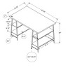 Monarch Specialties Computer Desk Home Office Laptop Storage Shelves 48InchL Work Metal Laminate White Contemporary Modern - 4 of 4
