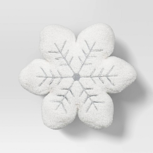 Snowflake shaped pillow sales