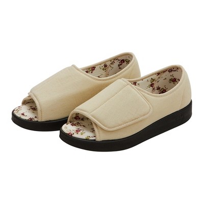 Open toe outlet velcro shoes