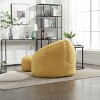 Microfiber Bean Bag Sofa Chair with Soft Foam Padding, Compressed Bean Bag with Footrest for Indoor Use, Lightweight and Cozy-Baofuwish - 3 of 4