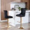 HDZNVF Set of 2 Thick Golden Swivel Velvet Barstools Adjusatble Seat Height from 27-35 Inch - 4 of 4