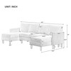 NicBex Modular 103" U Shpae Sectional Sofa Corduroy Sleeper Couch Set with Wood Frame for Living Room - 2 of 4