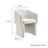 Modway Verity Chenille Dining Armchair - Mid-Century Modern Upholstered Accent Chair with Curved Back for Dining Room or Office - 3 of 4