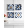 Dexmalle 9.5x9.5"Abstract Blue, White, Gold Wall Decor Accents - 3 of 4