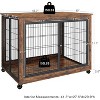 Furniture Style Dog Crate End Table, Double Doors Wooden Wire Dog Kennel, Decorative Pet Crate Dog House Indoor, for Small Medium Large Dog - 3 of 4