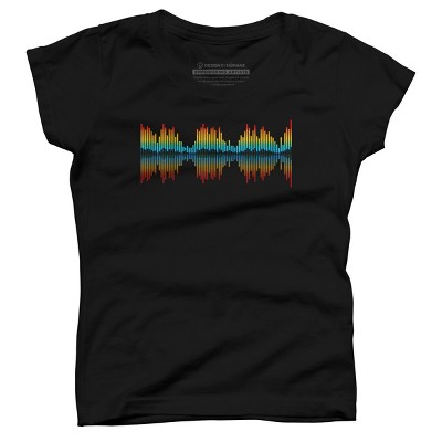 Girl's Design By Humans Audio City By clingcling T-Shirt
