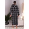 ADR Men's Robe, Plush Fleece Hooded Bathrobe Man, Long Warm Cozy Bath Robe Man - 4 of 4