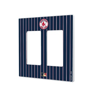 MLB Cooperstown East Teams Pinstripe Hidden-Screw Light Switch Plate for Double Rocker - 1 of 4