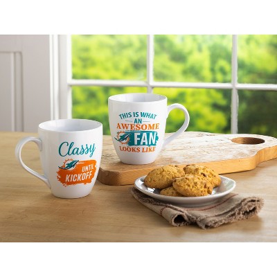 Miami Dolphins, Ceramic Cup O'Java 17oz Gift Set