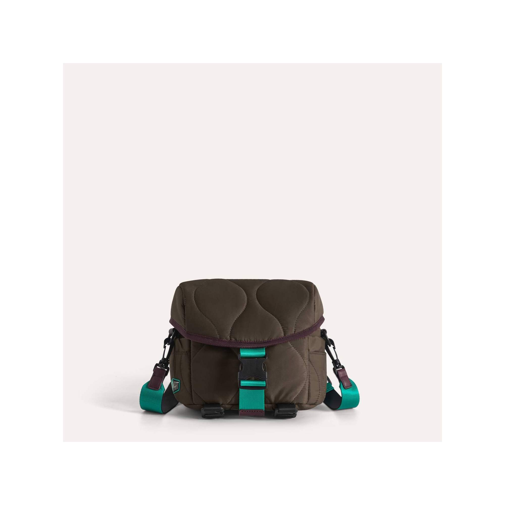 Tiramisu: Bagsmart Fold Over Top Structured Paz 4L Featherlight Camera Sling Messenger Bag - Tiramisu