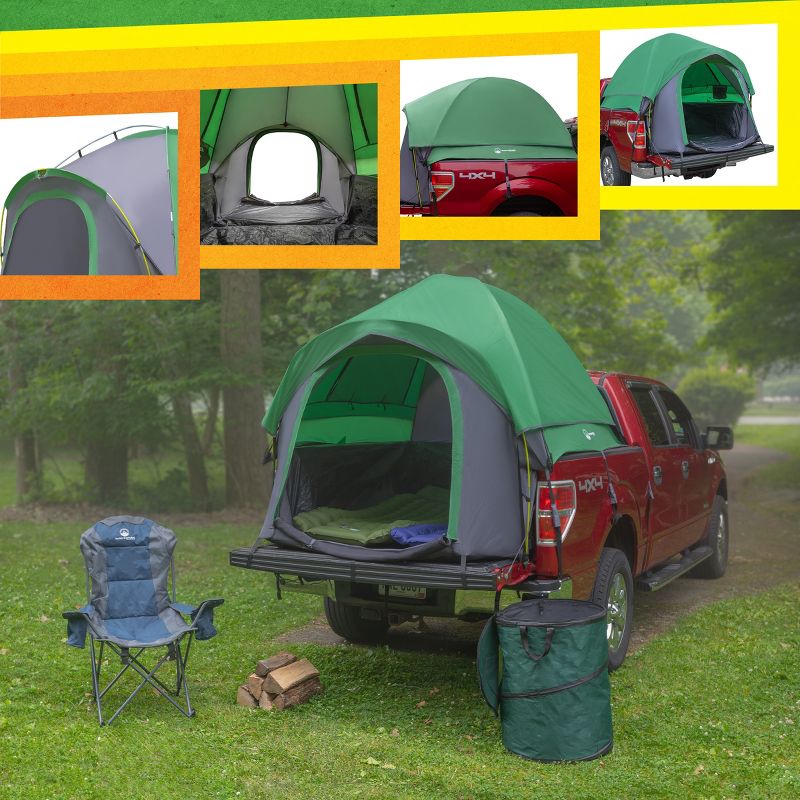 Wakeman Outdoors 5.5 to 6ft Truck Bed Tent, Green, 4 of 8