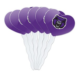 University of Central Arkansas Primary Logo Heart Love Cupcake Picks Toppers Decoration Set of 6 - 1 of 4