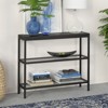 3-Shelf Short Console Table in Black -  Henn&Hart - 2 of 4