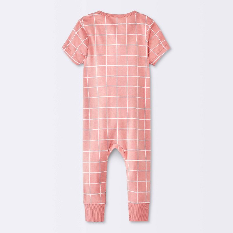 Baby Girls' 2pk Short Sleeve Wide Ribbed Romper - Cloud Island™ Pink, 3 of 6