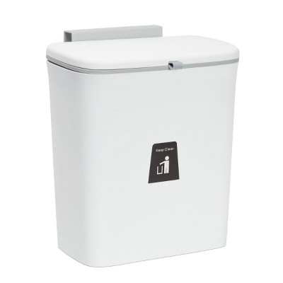 Juvale Hanging Compost Bin Trash Can for Kitchen with Lid, 11.6 x 10.3 x 6.3 in