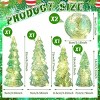 6 Pcs Mercury Glass Christmas Tree for Tabletop Light up Figurine Christmas Tree Mercury Cracked Glass Globe w/Light for Xmas Centerpiece Mantel Gift - 2 of 4