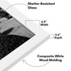 Americanflat 11x17 White Picture Frame, Legal Sized Paper Display. Shatter-Resistant Glass. Hanging Hardware Included - 3 of 4