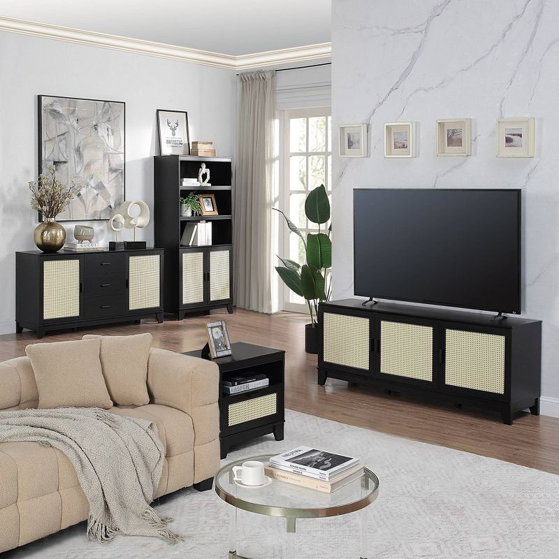 4pc Sheridan Modern Cane Living Room Set - Manhattan Comfort, 2 of 12