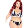 Women's Plus Size Amara Print Bikini Pant - black | CCX - 2 of 4