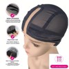 Jessie's Wig U-shaped wig mesh cap 4*5inch black double-sided velvet lace wig head cap - 4 of 4