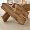 CAVINAS Coffee Tables for Living Room Modern Circular Glass MDF Board Coffee Table Distinctive Tea Table for Dining Room and Bedroom - 3 of 4