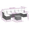 vidaXL Patio Sofa Set with Cushions Outdoor Furniture 8 Piece Poly Rattan - Beige and Cream - 3 of 4