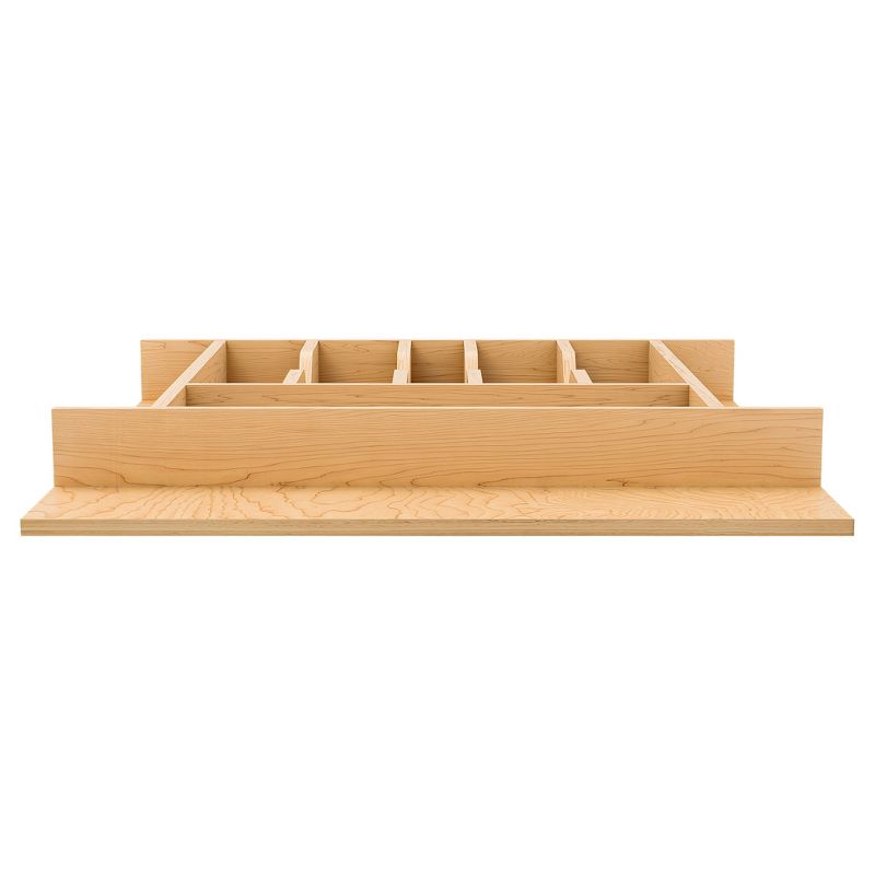 Rev-A-Shelf Natural Maple Right Size Utensil Insert Home Storage Kitchen Organizer 7 Compartment Drawer Accessory, 13 1/4" x 19 1/2", 4WCT-24SH-1, 5 of 7