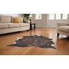 8' X 10' Brown and Tan Cowhide Animal Print Power Loom Area Rug - 2 of 4