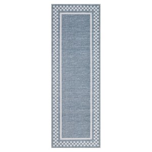 Modern Geometric Bordered Living Room Bedroom Rugs, Ultra Thin Soft Non Slip Large Carpet for Dining Room Office Classroom - 1 of 4