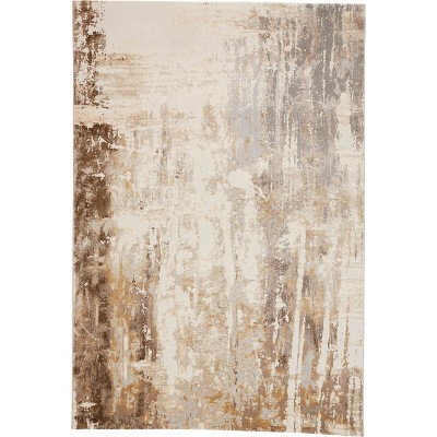 Parker Transitional Abstract Tan/Ivory/Gray Area Rug