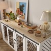 FUFU&GAGA Pet-Friendly Double-Door Dog Crate Console with Sliding Doors 70.8" - 3 of 4