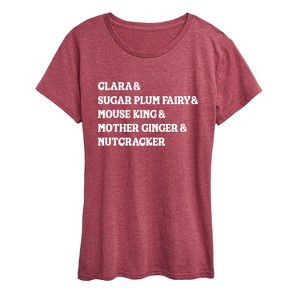 Women's - Instant Message - Nutcracker Characters Short Sleeve Graphic T-Shirt - 1 of 4