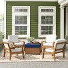 Christopher Knight Home Grenada Outdoor Acacia Wood Club Chairs with Cushion (Set of 4) - 2 of 4