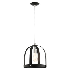 Livex Lighting Stoneridge 1 - Light Pendant in  Textured Black - 1 of 1