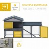 LAOTIES 58" Wooden Rabbit Hutch,Large Bunny Cage with Run,Removable Tray And Asphalt Roof,Indoor And Outdoor - 4 of 4