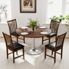Tangkula Wooden Dining Chair Set of 4 w/Rubber Wood Frame & Padded Seat & Curved Back - 3 of 4