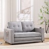 NicBex 3-in-1 Upholstered Foldable Futon Sofa with Pull Out Sleeper Couch Convertible Floor Sofa Bed for Living Room - 2 of 4