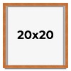 PosterPalooza | Square Classic Brown Picture Frame - UV Acrylic, Foam Board Backing, Hanging Hardware - 2 of 4