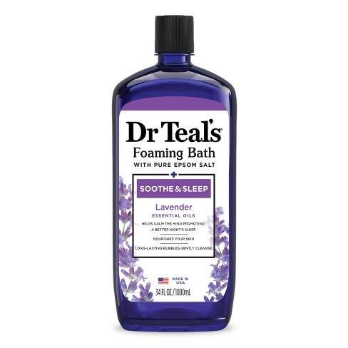 Dr Teal's Soothe & Sleep Lavender Foaming Bubble Bath - 34 Fl Oz : Target