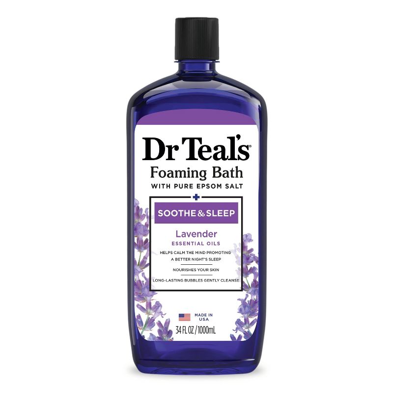 Dr Teal&#39;s Soothe &#38; Sleep Lavender Foaming Bubble Bath - 34 fl oz, 1 of 14