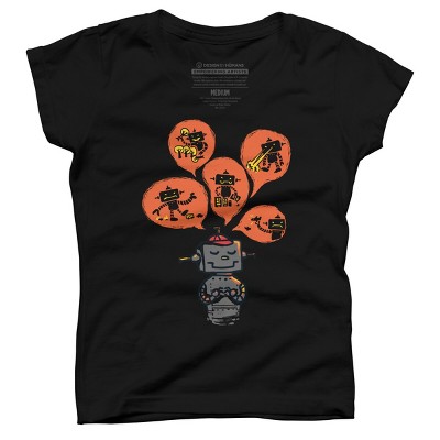 Girl's Design By Humans When I grow up By radiomode T-Shirt