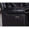 PU Leather Power Recliner with Light Tape Accent - 2 of 4