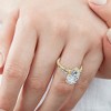 Pompeii3 Certified 3 1/3Ct Pear Diamond Engagement Ring 14k Gold or Platinum Lab Created - 3 of 4