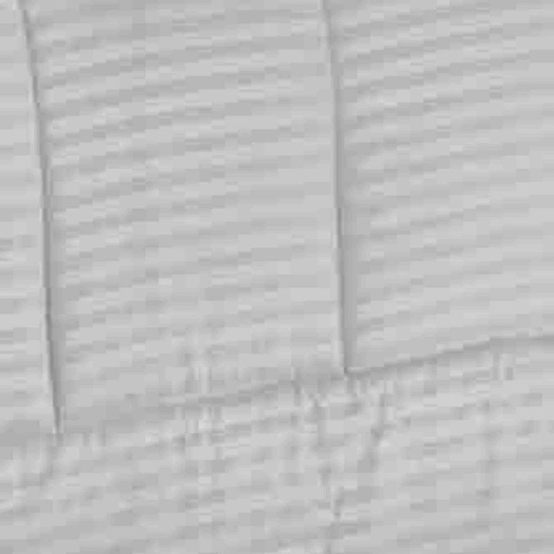 Plazatex Embossed 8-Pieces Stripe All Season Ultra Soft High Quality Microplush Comforter Set White, 3 of 4
