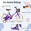 VASIP Ecarpat Kids Bike Girls Bike 12 Inch Wheels,1-Speed Child Bicycles For 2-3 Years,With Removable Training Wheels Baby Toys,Front V Brake, Purple - 4 of 4