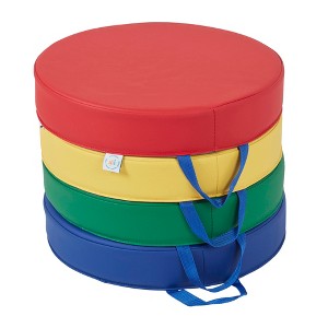 ECR4Kids Softzone Carry Me Floor Cushions, Flexible Classroom Seating, 3" Foam, Primary Color - 1 of 4