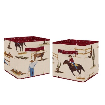 Wild West Fabric Storage Bins - Sweet Jojo Designs