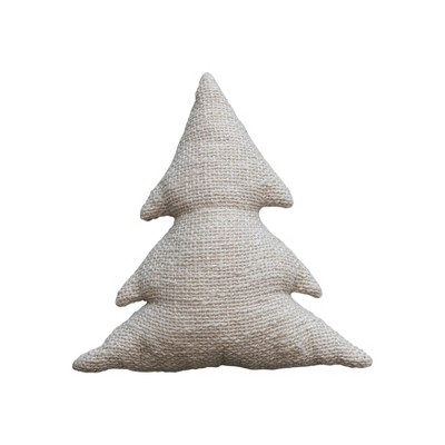 Storied Home Cotton Tree Shaped Pillow, Natural